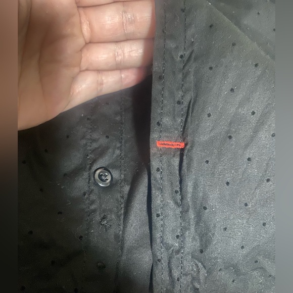 Used Mens Truth Substance Black Textured Button Down Dress Shirt -size M - Picture 8 of 8